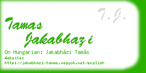 tamas jakabhazi business card